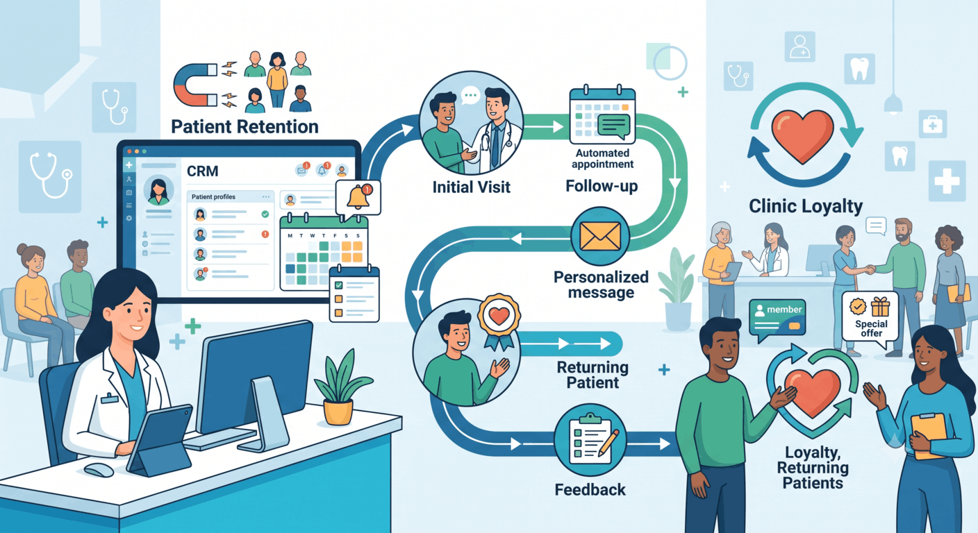 الاحتفاظ بالمرضى بالأرقام: استخدام نظام CRM المدمج لتعزيز ولاء العيادة